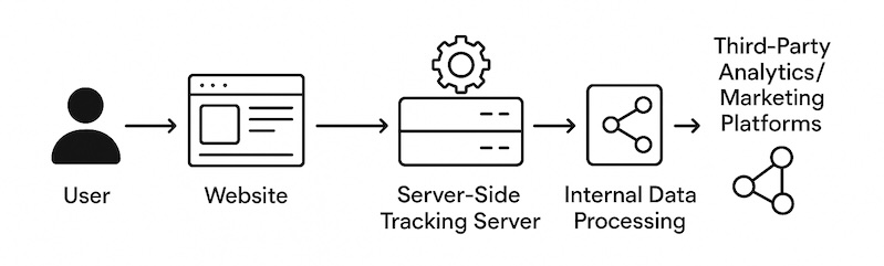 Server-side tracking data flow architecture