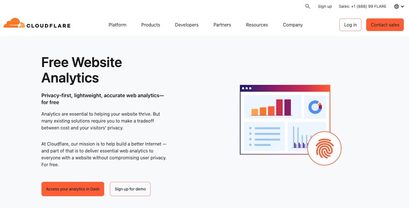 Cloudflare Web Analytics free analytics for website