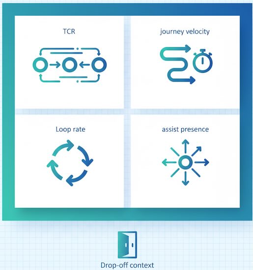 Mini icons for TCR, speed, loops, assist hubs, and informed exits