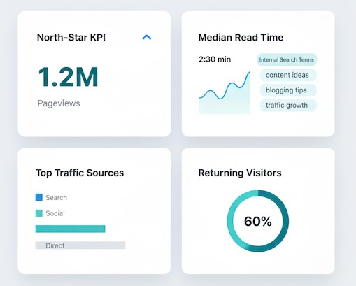 Five essential widgets: outcome, engagement, sources, intent, and returners