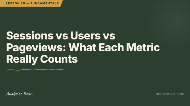 Sessions vs Users vs Pageviews: What Each Metric Really Counts